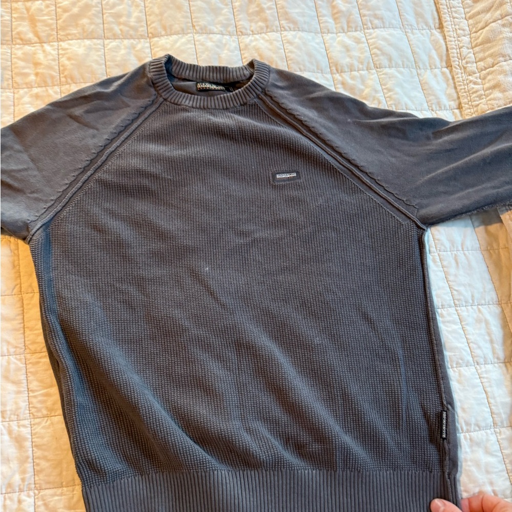 Napapijri Men's Charcoal Crewneck Sweater